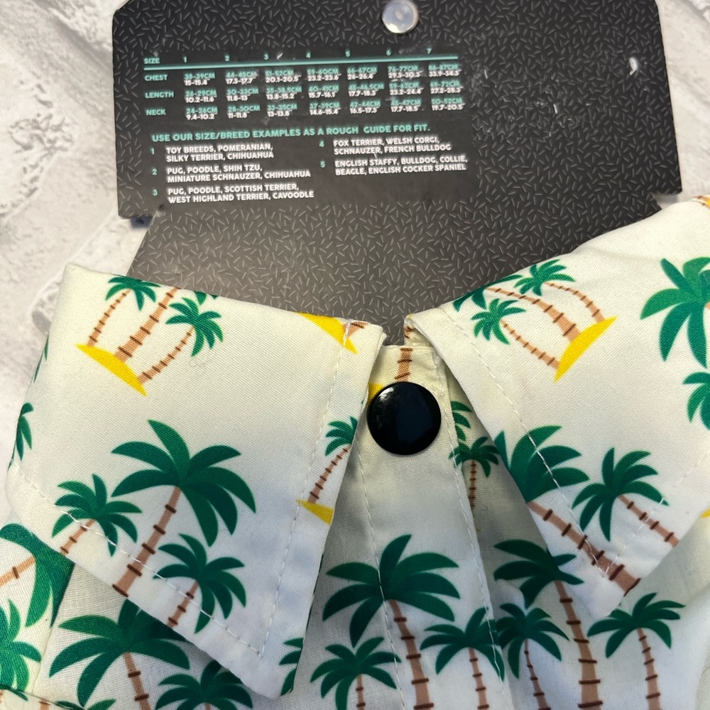 Tropical pineapple Parrot Print Dog Hawaiian Shirt size 3 pet clothes - Picture 9 of 9
